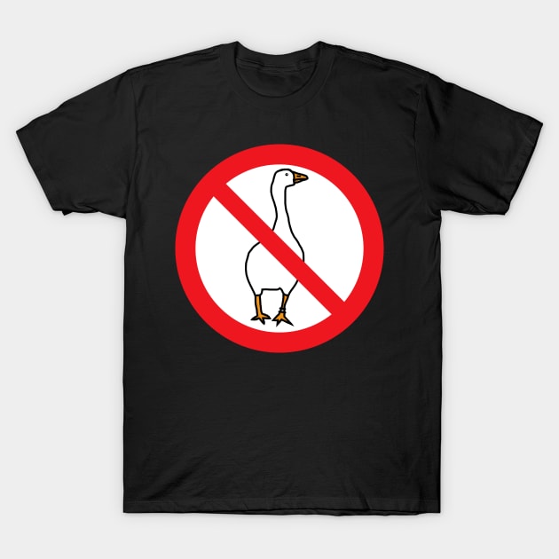 No Goose Gaming Sign T-Shirt by ellenhenryart